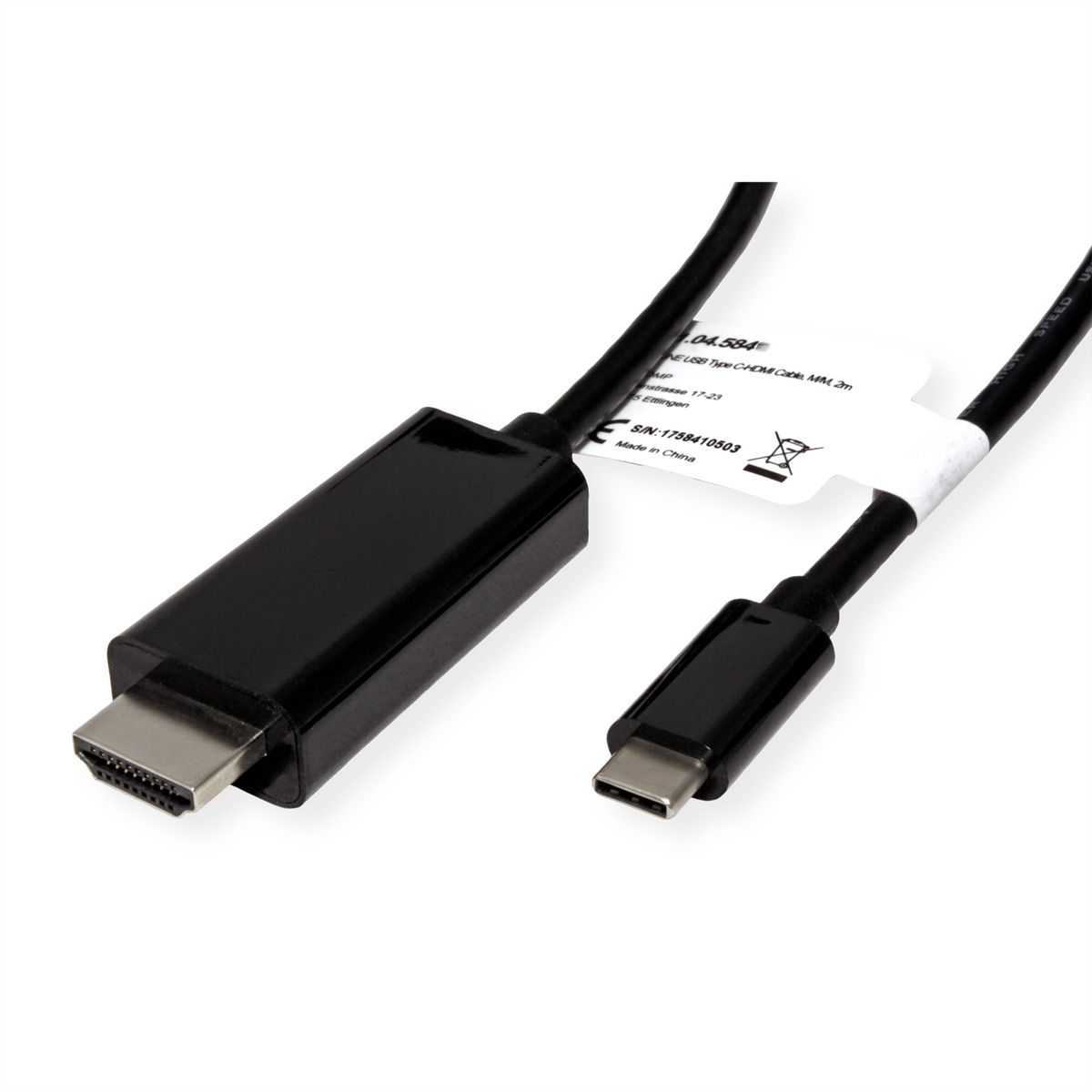 Roline Usb Typ C Hdmi Adapterkabel Stst 2 M Secomp Ag 0873