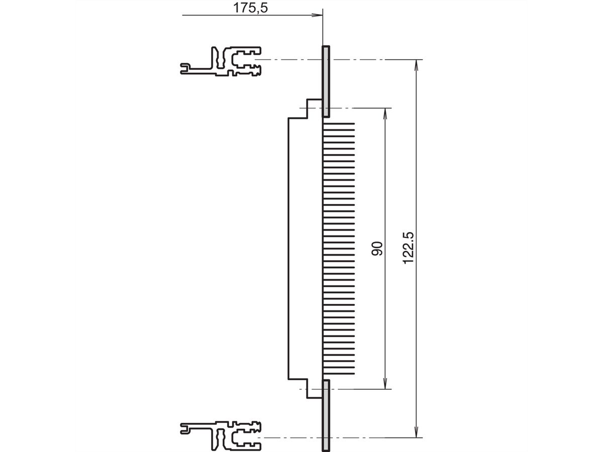 SCHROFF EuropacPRO Rail perforé pour connecteur, selon EN 60603-2 et DIN 41612, 84 HP