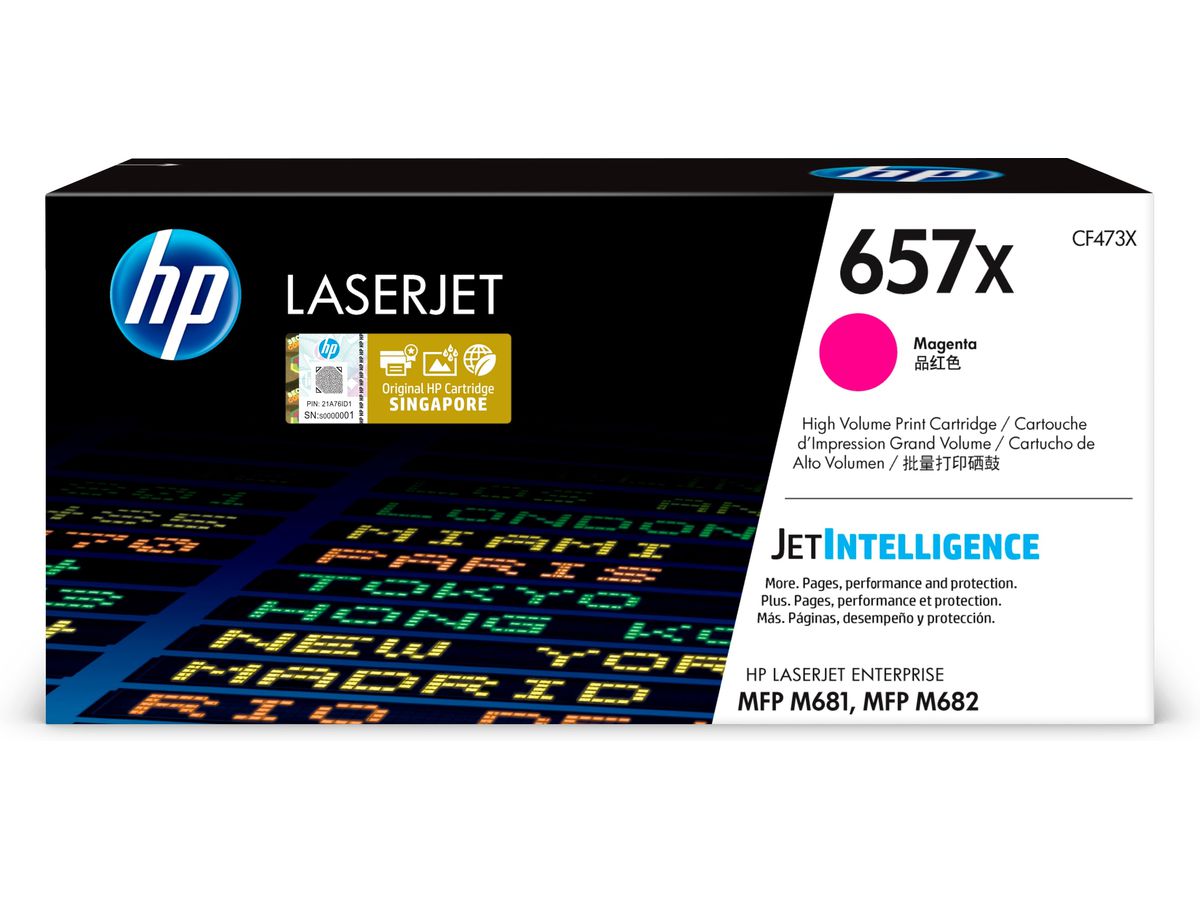 HP Cartouche de toner magenta 657X LaserJet grande capacité authentique