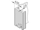 SCHROFF Plug-In Unit U-Profile Face avant pour IEL, IET Type 2 Poignée, 3 U, 14 CV, 2,5 mm, Al, Anodisé frontal, Conducteur arrière