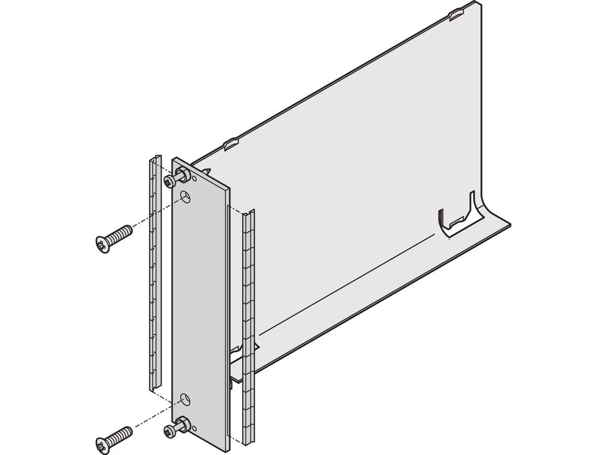 Déflecteur d'air SCHROFF, panneau avant, blindage Refrofit, acier, 3 U, 4 HP, 220 mm