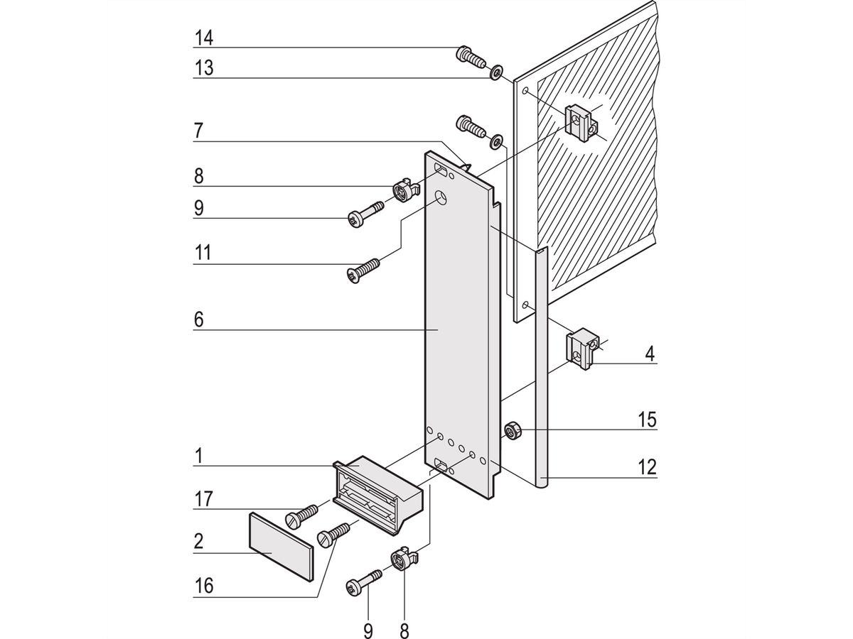 SCHROFF Steckbaugruppe mit starrem Griff in Trapezform - STECKBAUGR.HF TR-GR 3HE 6TE