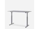 WRK21 Bureau Smart 160 x 80 cm, Hauteur réglable, Gris uni / Gris