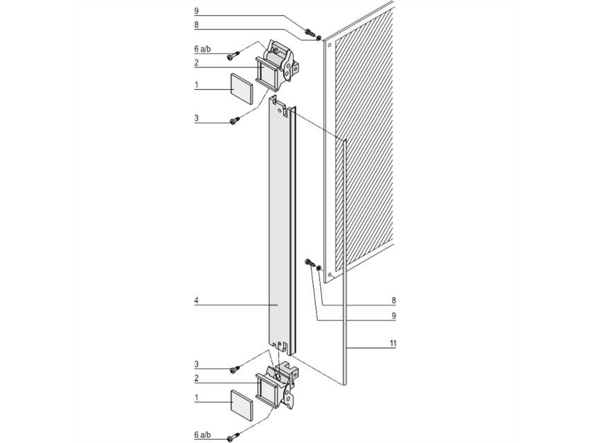 SCHROFF Plug-In Unit Kit avec poignée d'extraction type 2, blindé, gris, 6 U, 4 HP