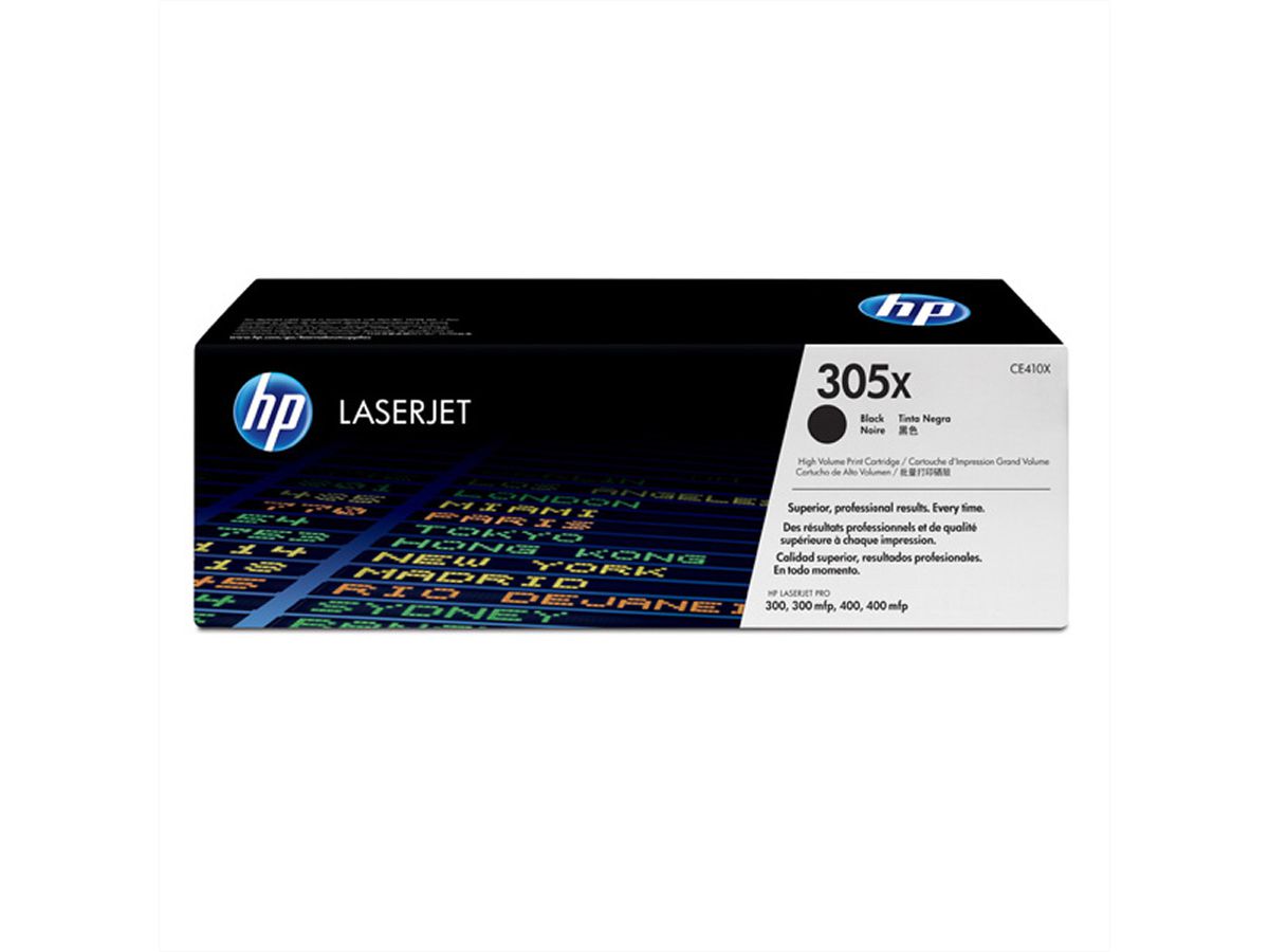 CE410X, HP Color LaserJet Druckkassette schwarz, Nr. 305X, ca. 4.000 Seiten, für HP LaserJet Pro 300/400 Color M351a / MFP M375nw / M451 / MFP M475