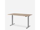 WRK21 Bureau Smart 160 x 80 cm, Hauteur réglable, Chêne Kendal / Gris