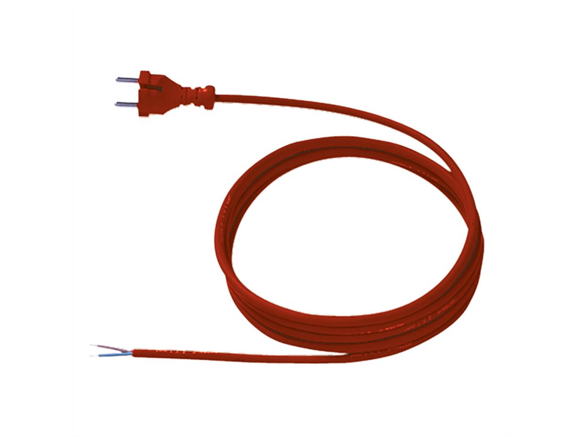 BACHMANN Câble néoprène 2x1.0 5m rouge, H07RN-F 24G/fils ouverts