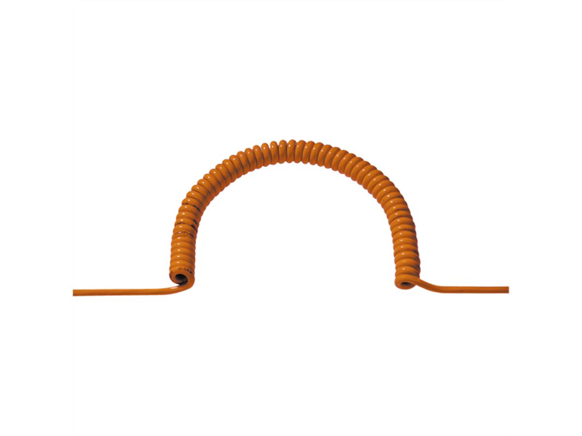 BACHMANN Câble spirale orange 0.5-2.5m, HO7BQ-F caoutchouc/PUR 3G1,5