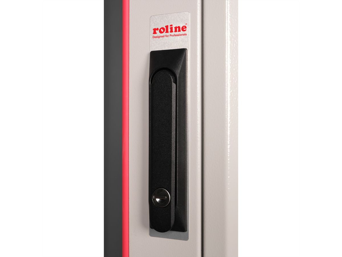 ROLINE 19-Zoll Netzwerkschrank Pro 32 HE, 600x600 BxT Glastür grau