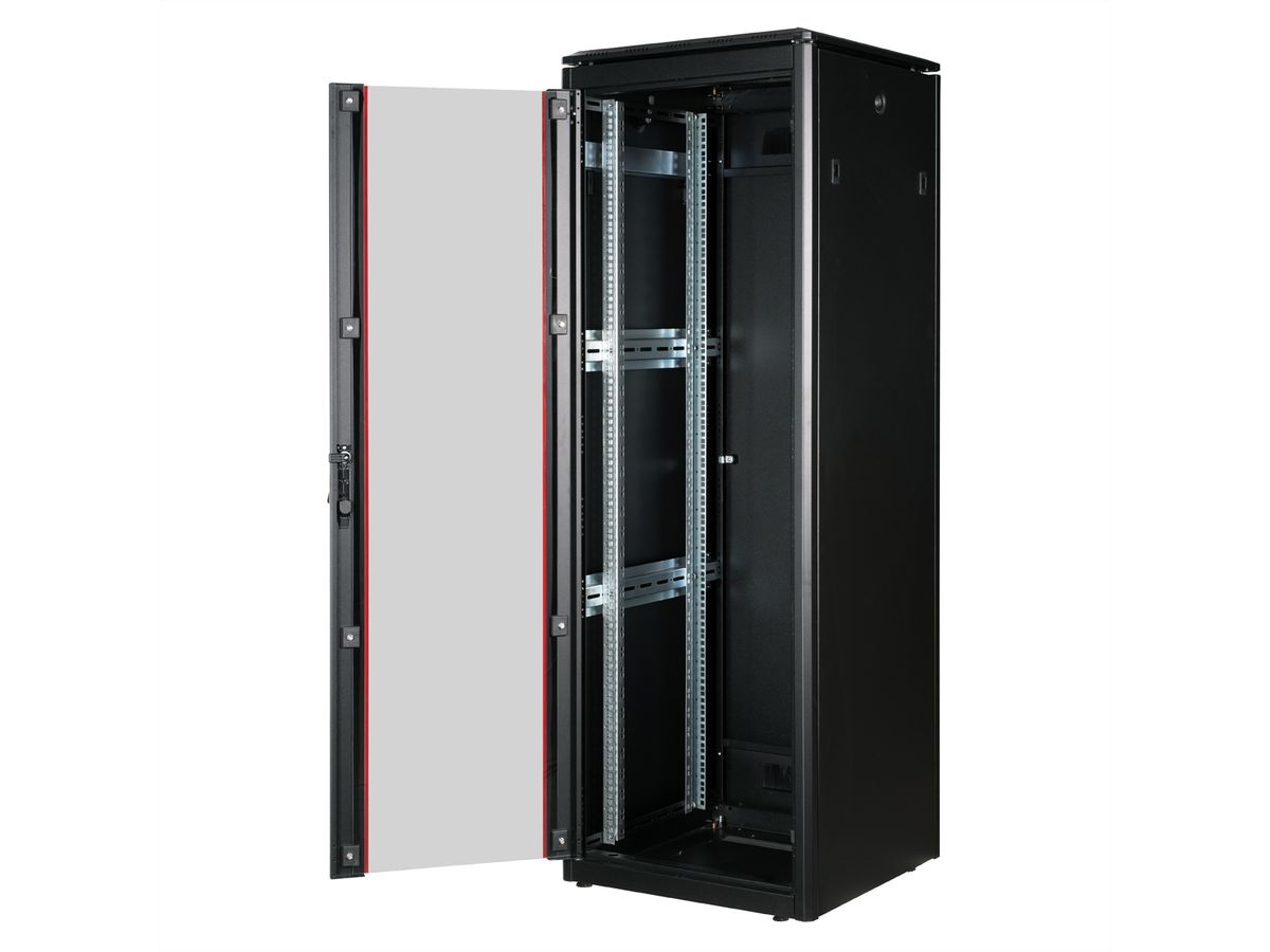 ROLINE 19-Zoll Netzwerkschrank Pro 36 HE, 600x600 BxT Glastür schwarz