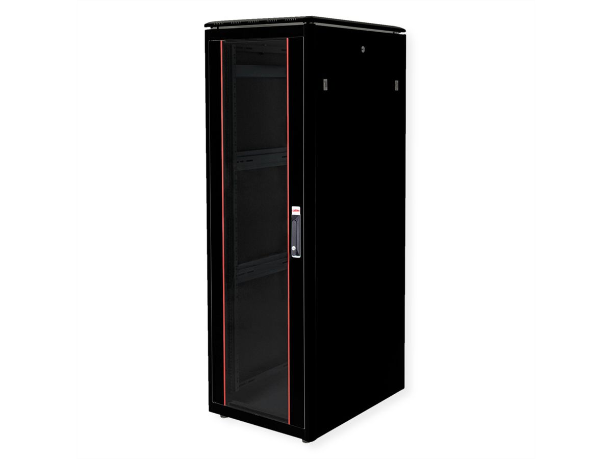 ROLINE 19-Zoll Netzwerkschrank Pro 36 HE, 600x800 BxT Glastür schwarz