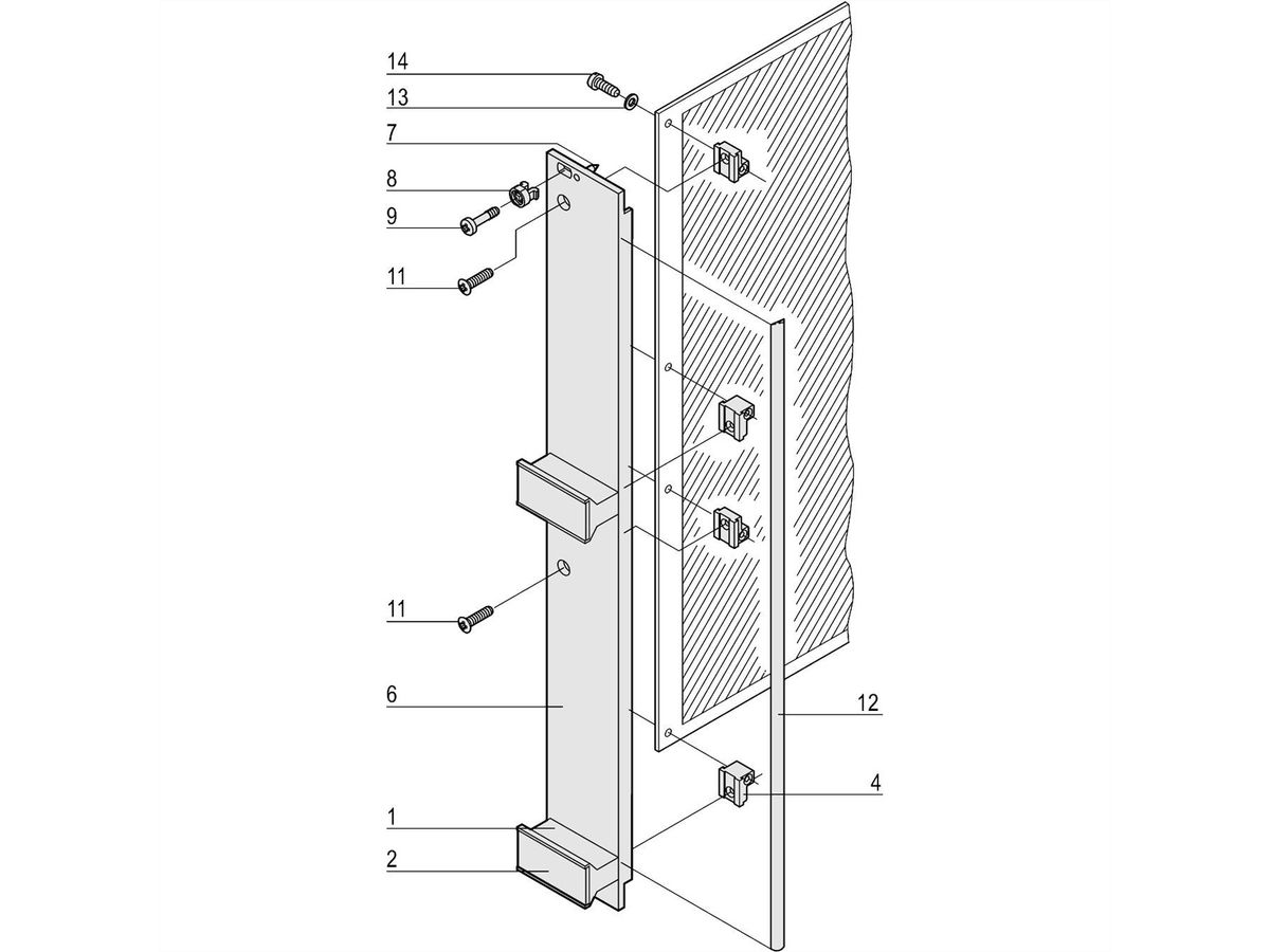 SCHROFF Steckbaugruppe mit starrem Griff in Trapezform - STECKBAUGR.HF TR-GR 6HE 7TE