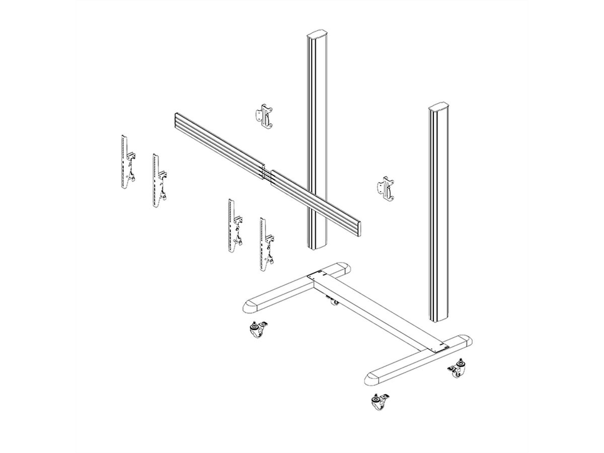 Hagor mobiles Standsystem CPS mobile Stand 2x 55-65"