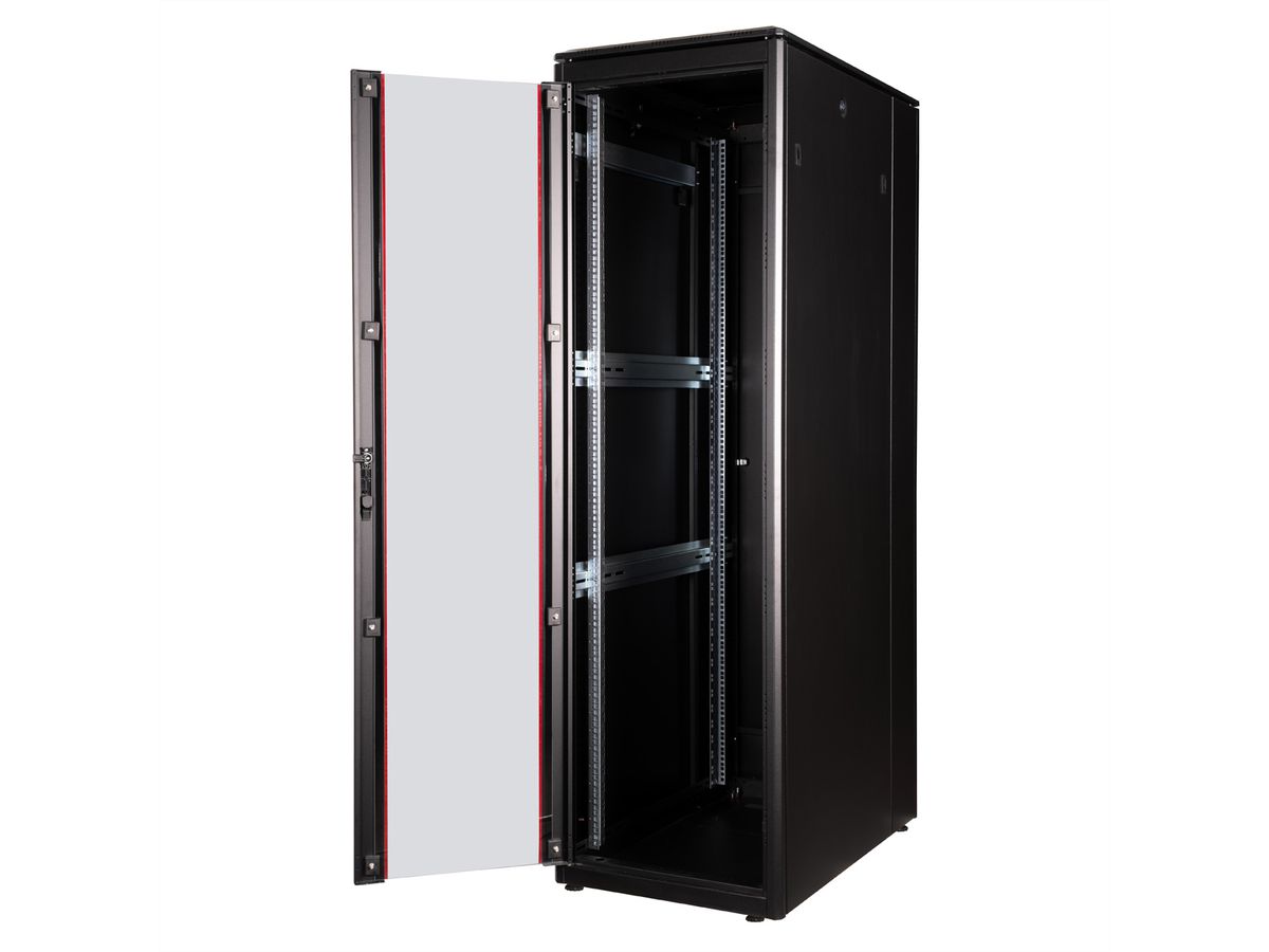 ROLINE 19-Zoll Netzwerkschrank Pro 42 HE, 600x1000 BxT Glastür schwarz