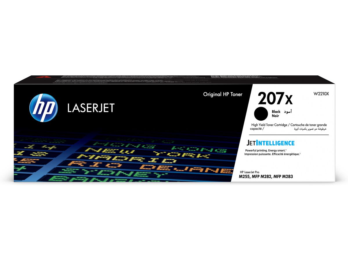 HP Toner noire LaserJet 207X authentique grande capacité