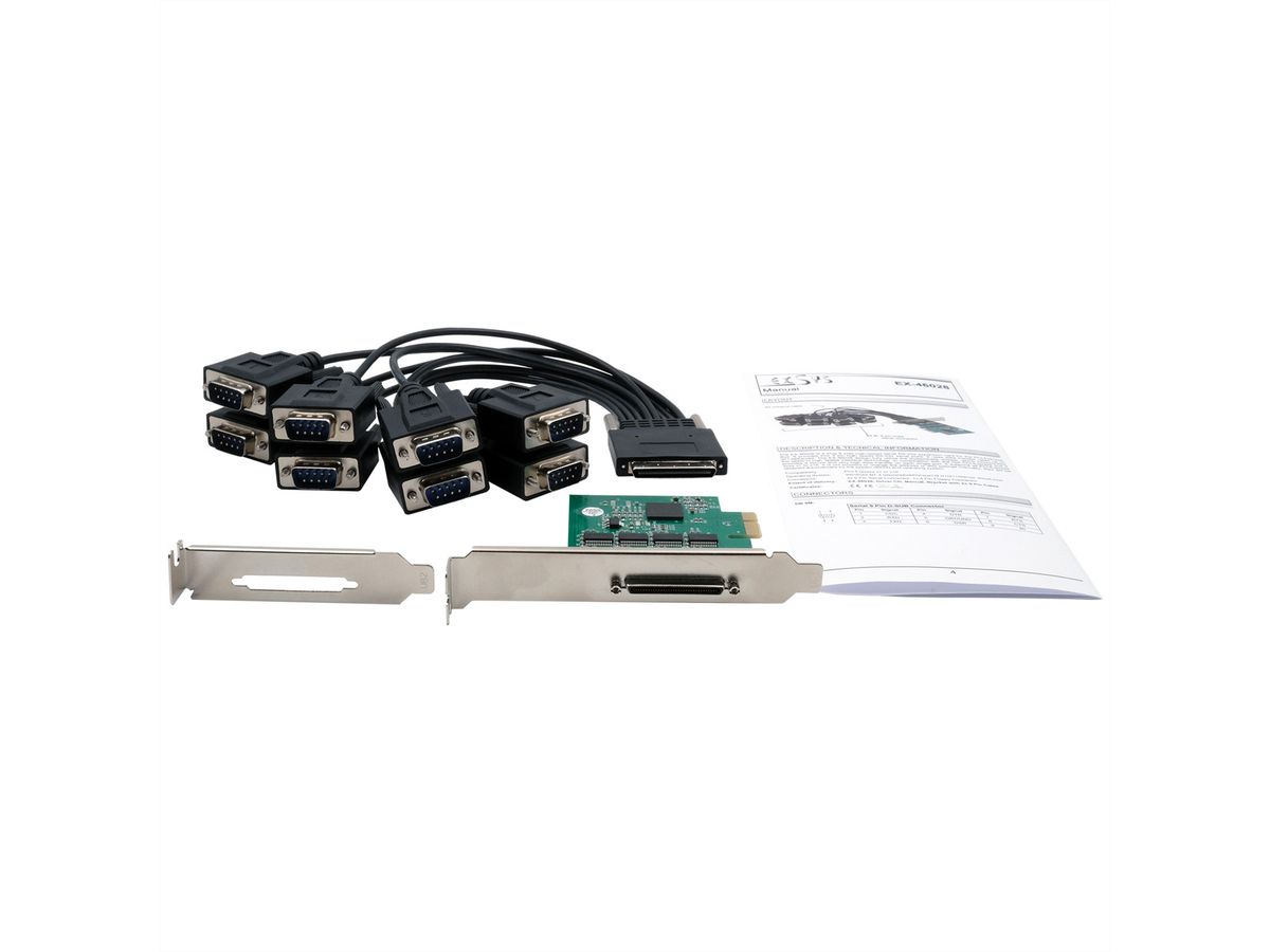 EXSYS EX-46028 Carte PCIe, 8x RS232