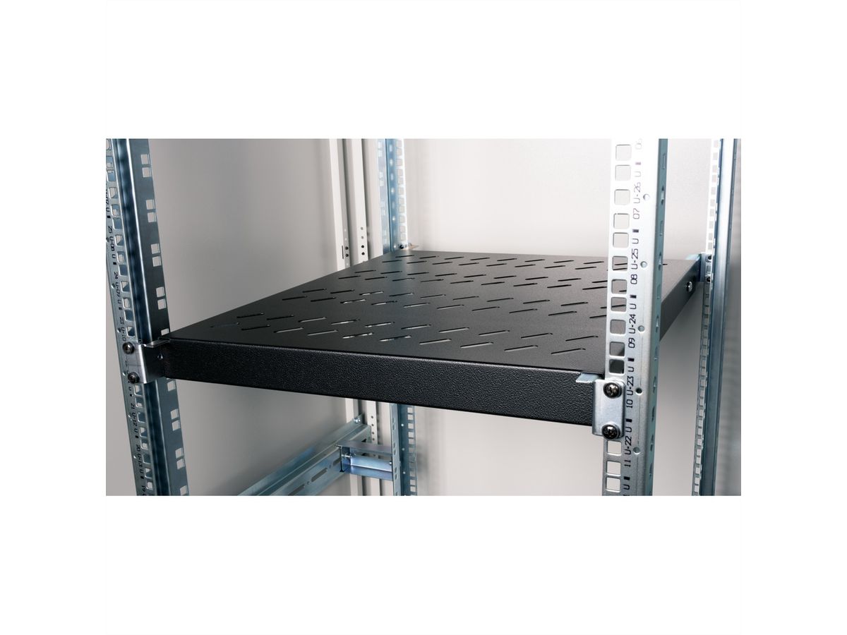 ROLINE 19" Etagère 1U, 500P 50 kg noir