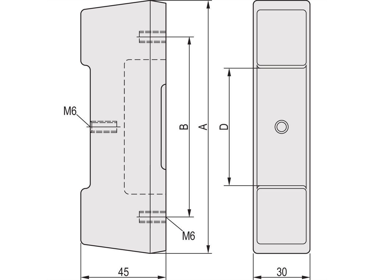 Pied arrière CompacPRO SCHROFF, 4 U, augmenté de 45 mm