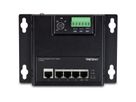 TRENDnet TI-PG50F Switch industriel PoE+ Gigabit à 5 ports à accès frontal