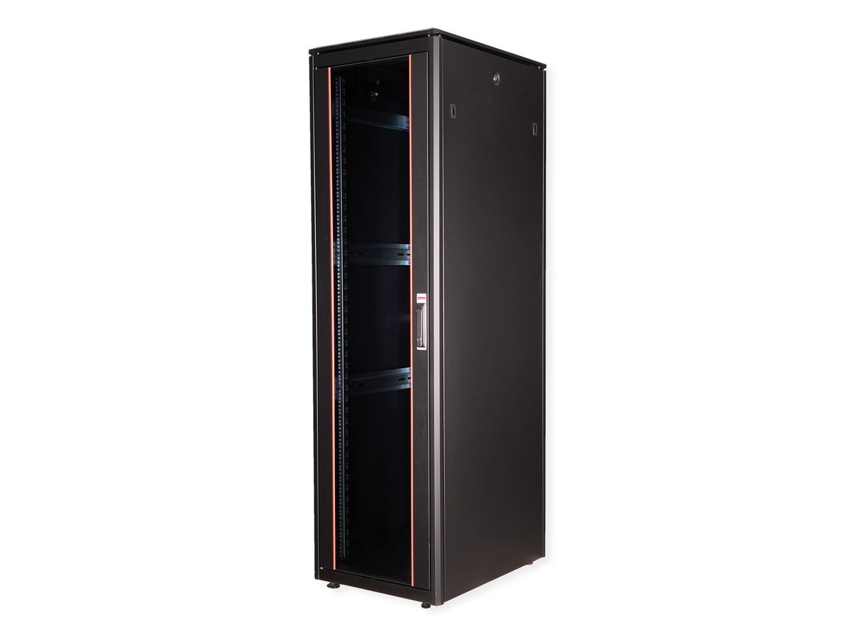 ROLINE 19-Zoll Netzwerkschrank Pro 47 HE, 600x800 BxT Glastür schwarz