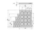 SCHROFF Boîtier d'unité de ventilation 19", 1 U pour 12 ventilateurs, 38 mm