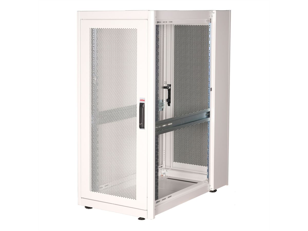 ROLINE 19-Zoll Serverschrank Basic 26 HE, 600x1000 BxT perforiert grau