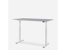 WRK21 Schreibtisch Smart 140 x 80 cm, Höhenverstellbar, Grau Uni / Weiss
