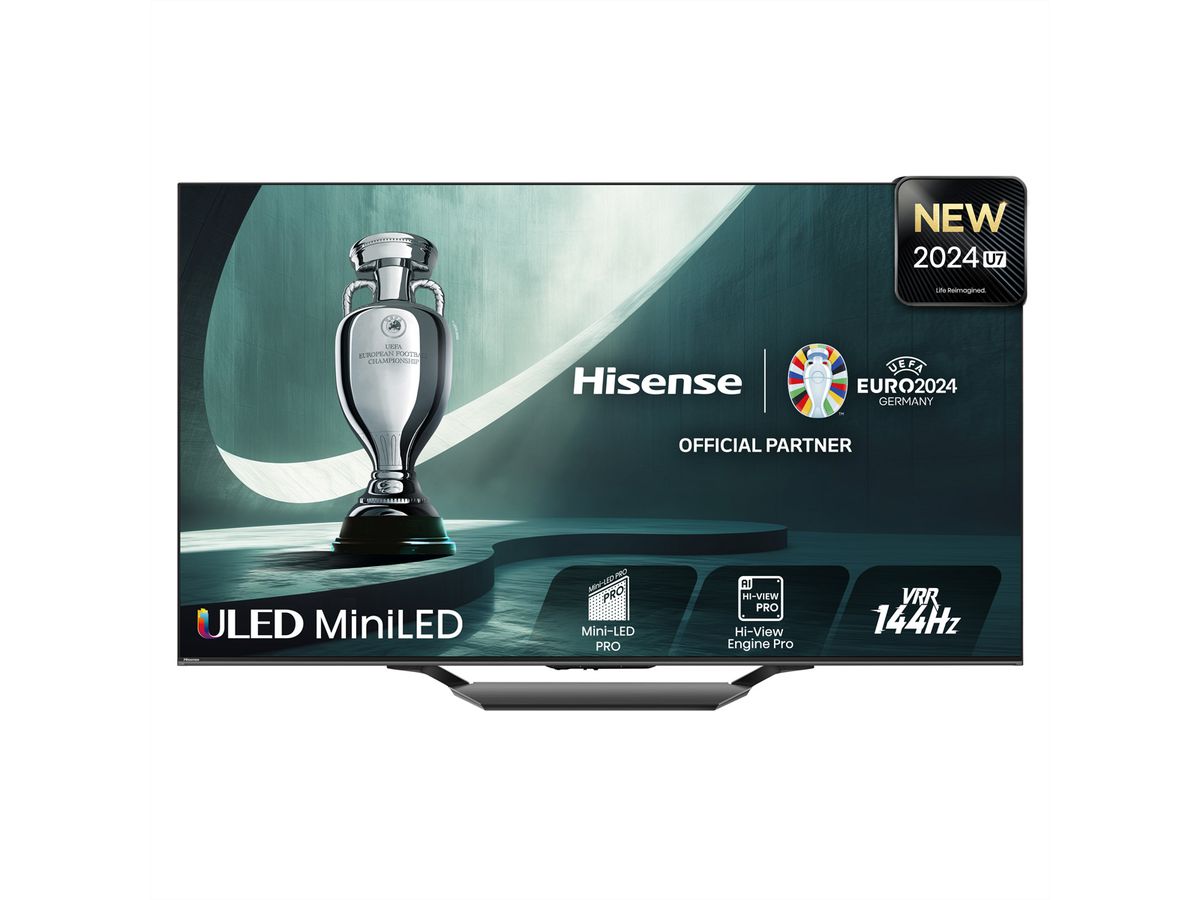 Hisense TV 55U7NQ, 55", ULED 4K, Mini LED, 144 Hz