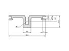 Rail horizontal arrière SCHROFF, type AB pour guides de cartes d'E/S arrière, 20 HP