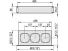 SCHROFF Ventilateur poussoir 19", 2 U, Axial, 24 VDC, Profondeur de panneau 220 mm, 515 m³h