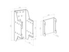 Hagor Wandadapter CPS - Back to Back Rail, adapter for from wall installation