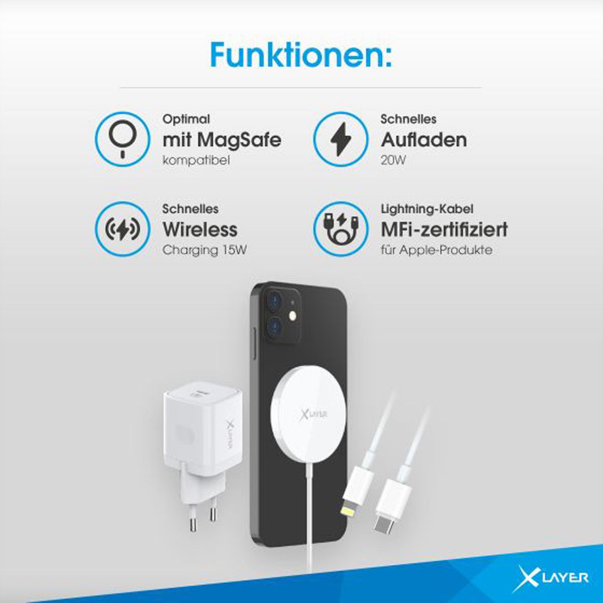 MagSafe Chargeur Magnetique Sans Fil Pour iPhone 100% Originale Cable USB-C  15W