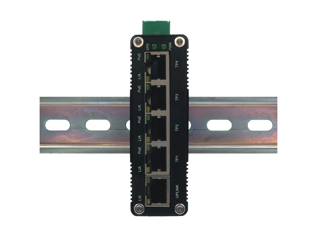 EXSYS EX-62020PoE Switch Ethernet industriel 5 ports PoE