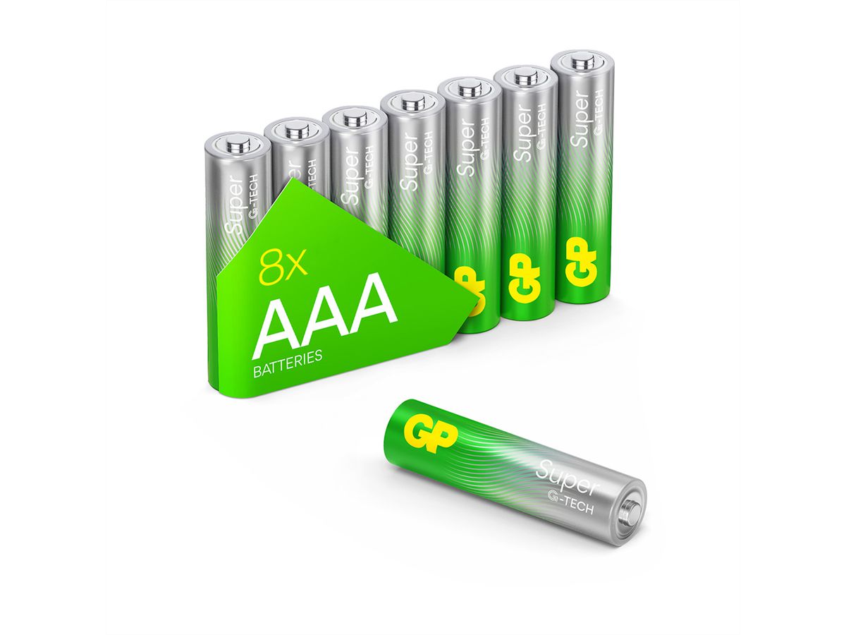 GP Batteries Super Alkaline AAA 8x
