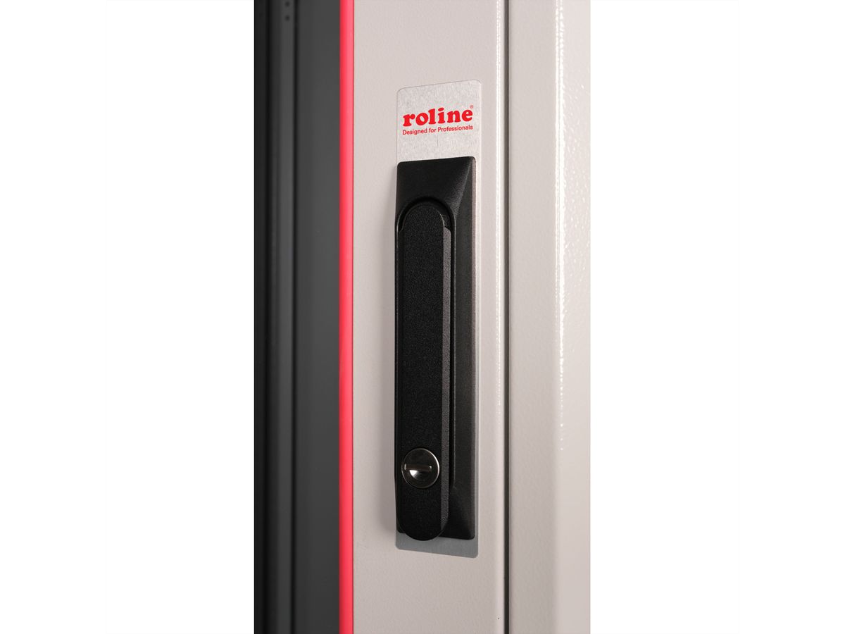 ROLINE 19-Zoll Netzwerkschrank Pro 22 HE, 600x600 BxT Glastür grau