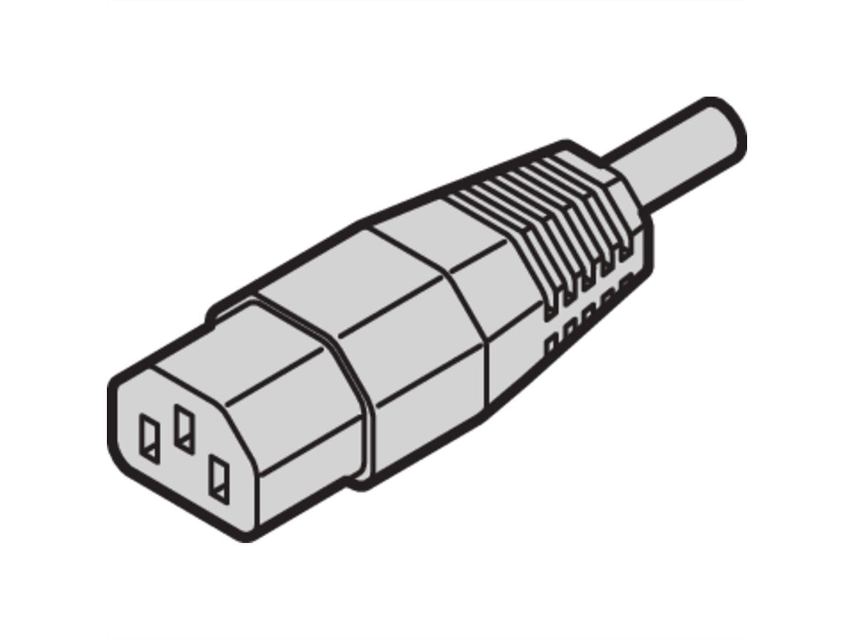 SCHROFF Netzanschlussltg., Schutzkontakt/UTE-KABEL BK 3G1 2500 Schutzkontakt C13