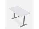 WRK21 Bureau Smart 160 x 80 cm, Hauteur réglable, Blanc uni / Gris