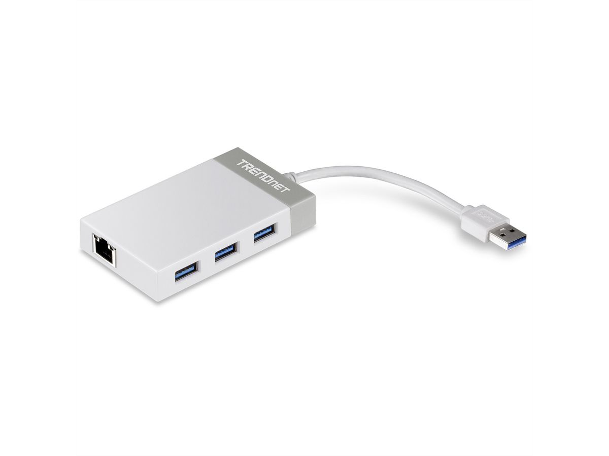 TRENDnet TU3-ETGH3 USB 3.0 zu Gigabit Adapter + USB Hub