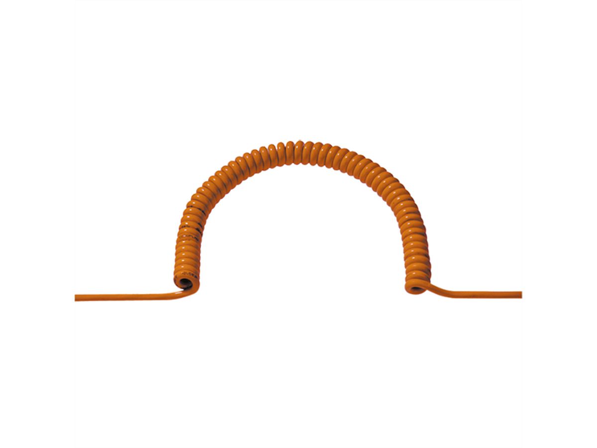 BACHMANN Câble spirale orange 1.5-7.5m, HO7BQ-F caoutchouc/PUR 5G2,5