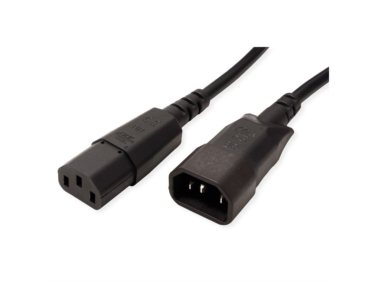 BACHMANN Câble d'alimentation C13-C14, noir, 2 m