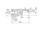 Rail horizontal SCHROFF, frontal, type L-OD, léger, sans lèvre, 20 CV