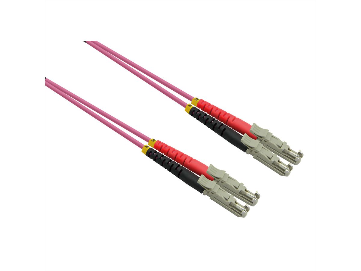 ROLINE LWL-Kabel duplex 50/125µm OM4, LSH/LSH, LSOH, violett, 5 m