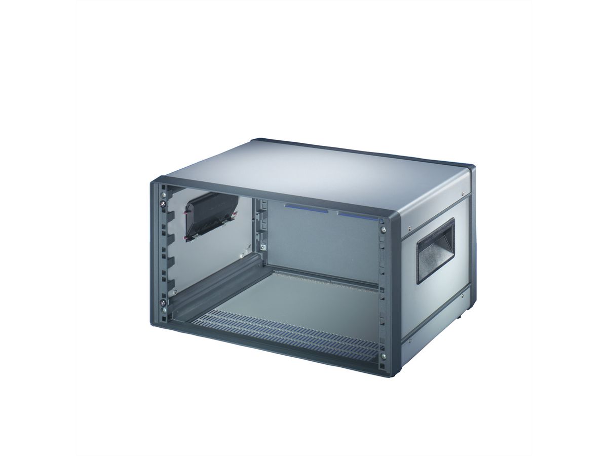 SCHROFF Comptec 19" Desktop Case, non blindé, capot acier, 6 U, 84 HP, 600 mm