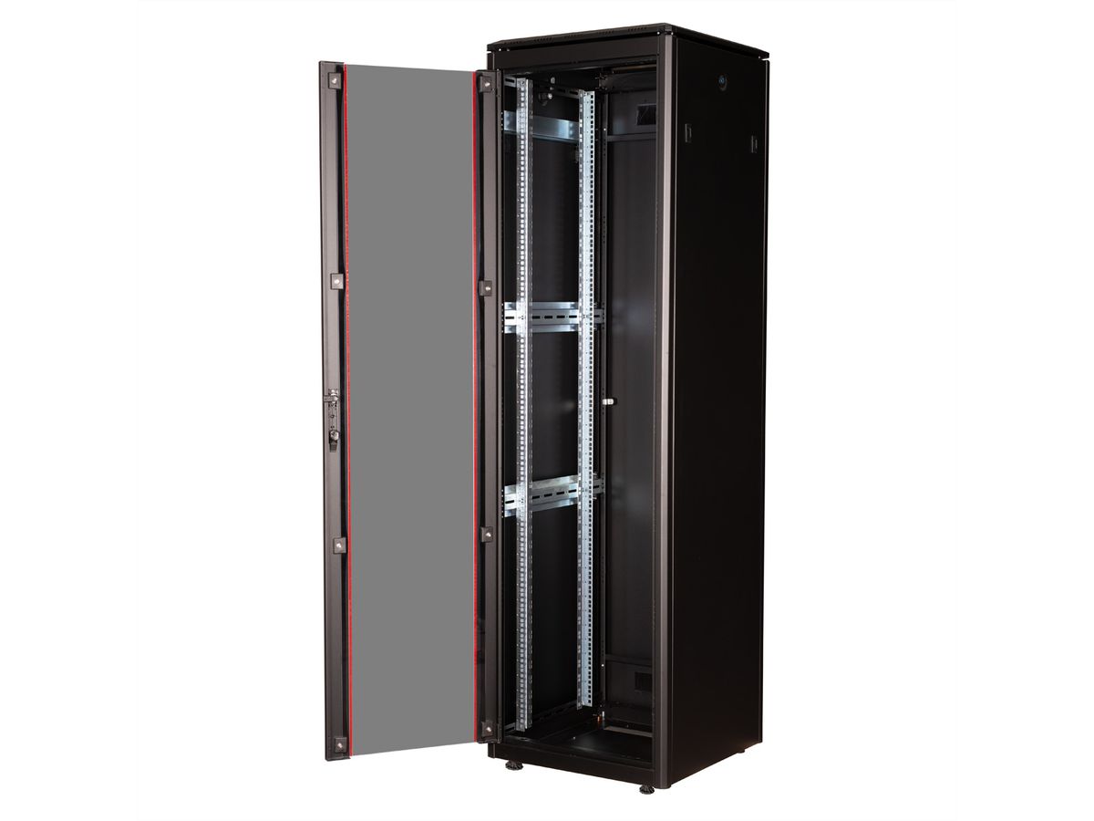 ROLINE 19-Zoll Netzwerkschrank Pro 42 HE, 600x600 BxT Glastür schwarz