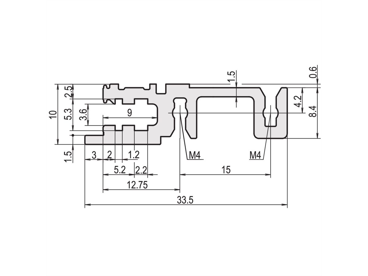 SCHROFF Typ H-KD stabil, kurzes Dach - MODULSCH. VORNE 42TE H KD