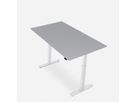 WRK21 Schreibtisch Smart 140 x 80 cm, Höhenverstellbar, Grau Uni / Weiss