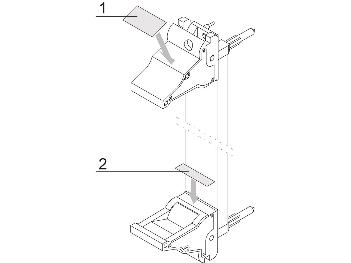 SCHROFF Plug-In Unit Bande d'étiquettes pour poignée IEL, feuille avec 320 pièces. 19 x 4,8 mm