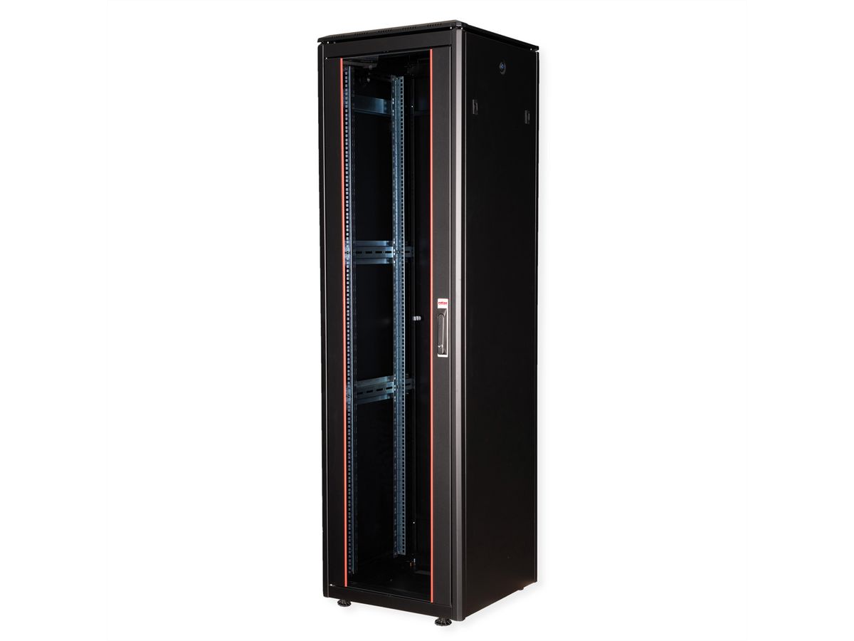 ROLINE 19-Zoll Netzwerkschrank Pro 47 HE, 600x600 BxT Glastür schwarz