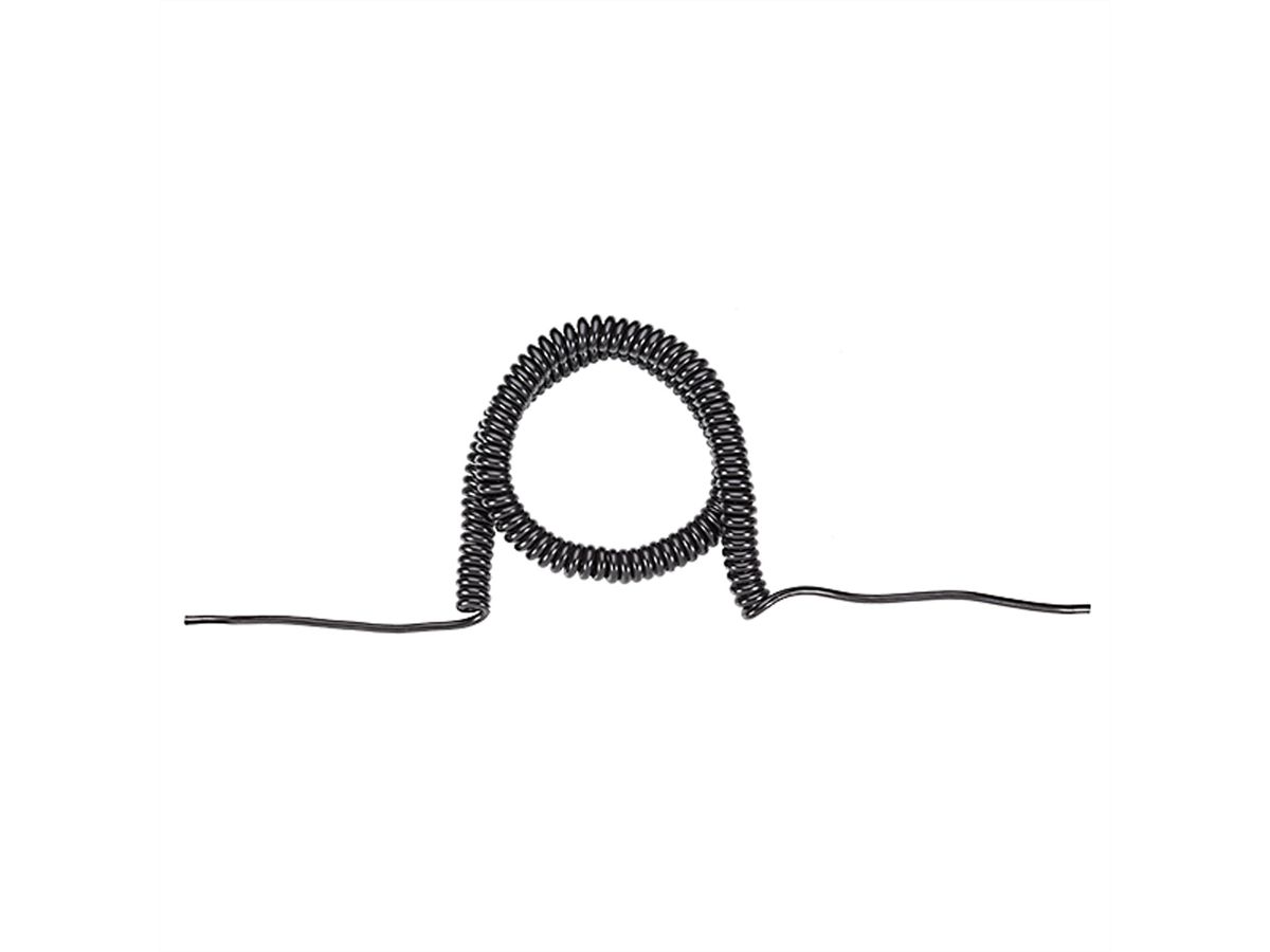 BACHMANN Câble spirale 3G1.5 1-4m, YMHY-J noir