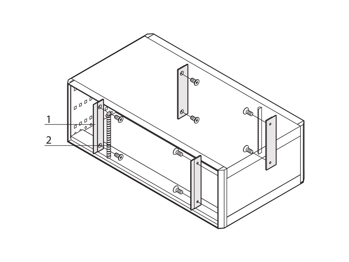 SCHROFF EMV-Dichtung Frontplatte / Rückwand - Seitenwand - EMC-TRAEGERLEISTE 2HE FPL-SW